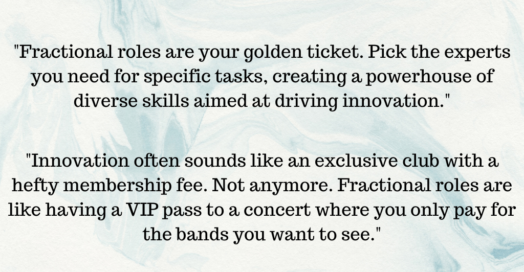 Strategic Innovation with Fractional Expertise